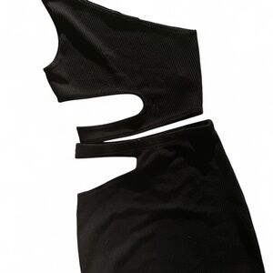 PrettyLittleThing Black Ribbed Knitwear